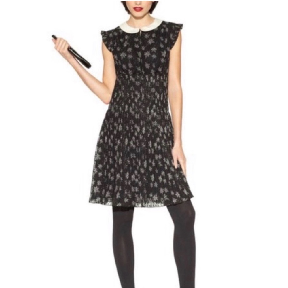 Kate Young for Target Black & White Stars Pleated Dress